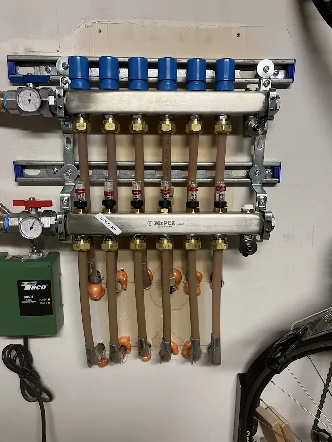 Plumber performing Gas Line Installation at a residential property in Middle